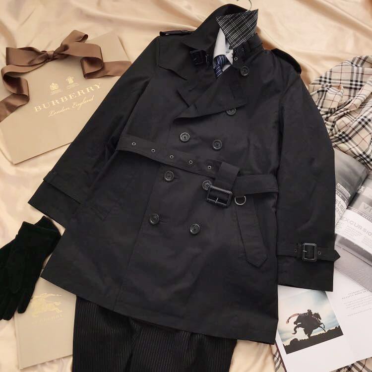 □美品・希少□ BURBERRY バーバリー 中綿トレンチコート ネイビー L-