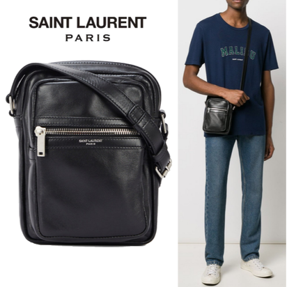 SAINT LAURENT サンローラン Sid レザー クロスボディバッグ | www