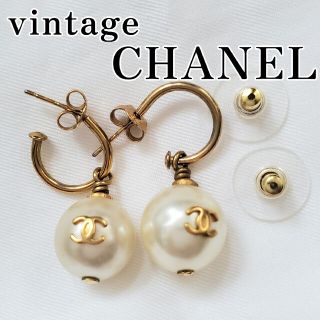 CHANELダブルパール ピアス 美品♡片耳 箱あり アクセサリー ピアス(両