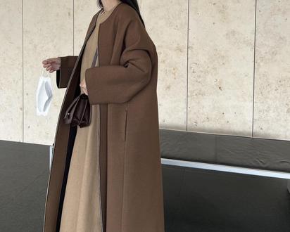 NUEbyas ボンディングコート ブラック ロングコート - www.tokyo