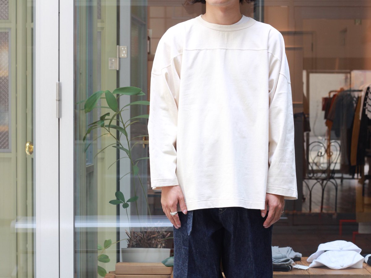 comoli 22aw フットボールTシャツ-