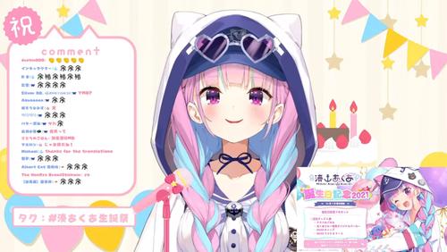 湊あくあ 誕生日記念2021 パーカー キャップ