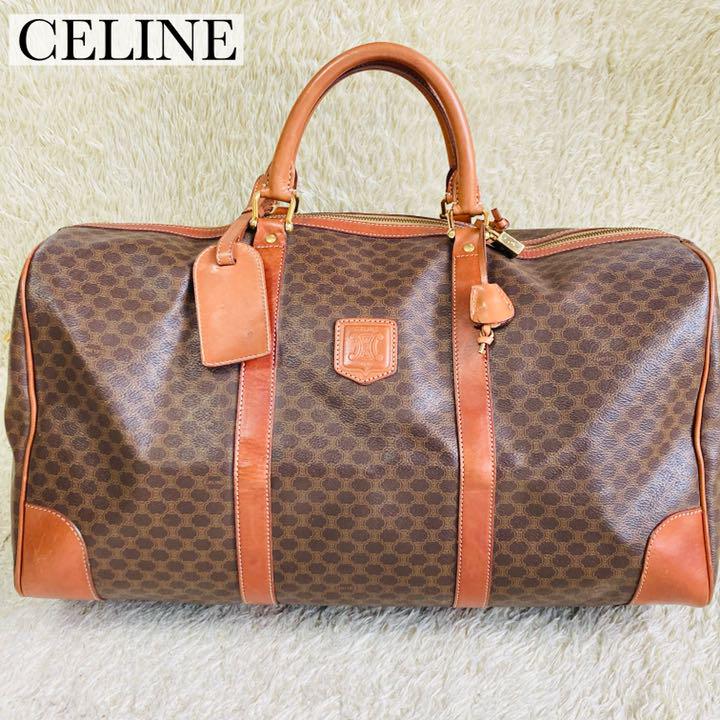 CELINE ミニボストン トリオンフ マカダム柄 イタリア製 茶 京都にて