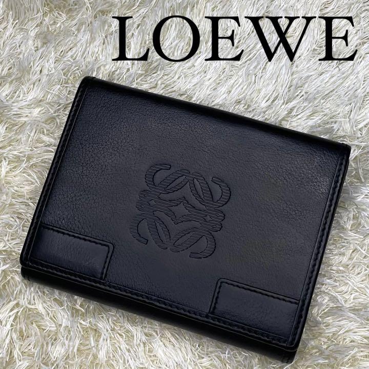 ✨極美品✨ LOEWE ミニ財布 アナグラム アマソナ 折り財布 ブランド