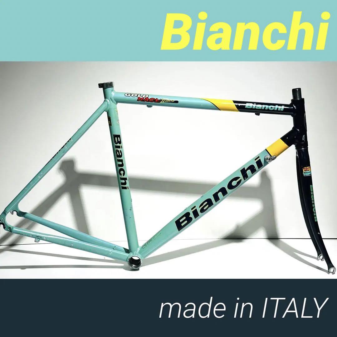 ビアンキ ビンテージ ロードフレーム GOLD race bianchi 自転車 パーツ