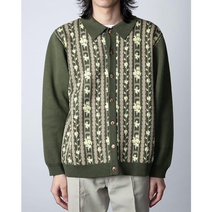 ニット/セーターttt msw Flower Half Zip Cadigan(MINT) - ニット/セーター