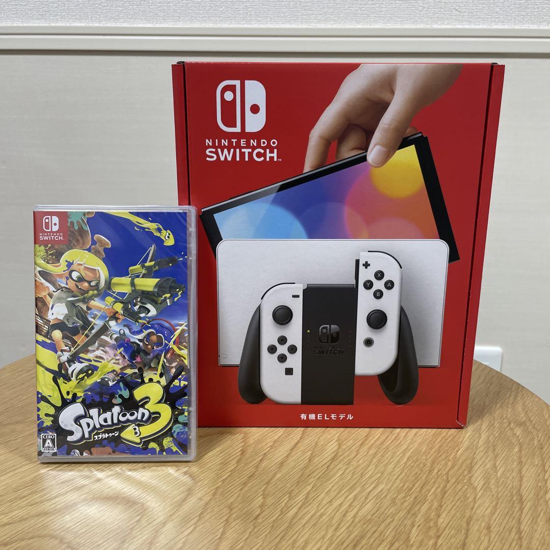 Switch本体有機ELJCホワイト＋スプラトゥーン3＋プロコンセットバラ