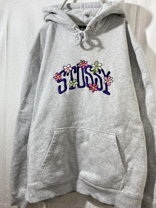 激レア‼︎】STUSSY☆90s ビッグロゴ刺繍 パーカー A733-