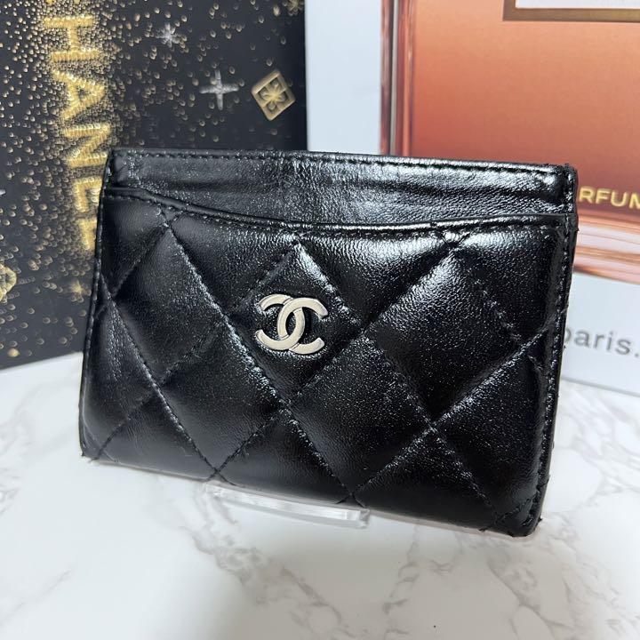 CHANEL シャネル マトラッセ ラムスキン カードケース パスケース