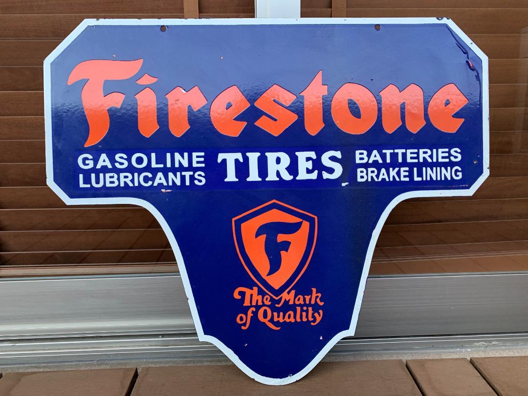 ビンテージ 看板 Firestone ファイヤーストーン 1930年代 seven-health.com