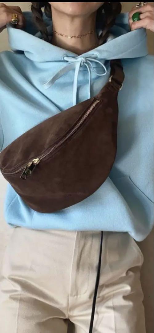 美品！chiiiibag スエード ウエストバッグ brown 茶色 バッグ ボディ