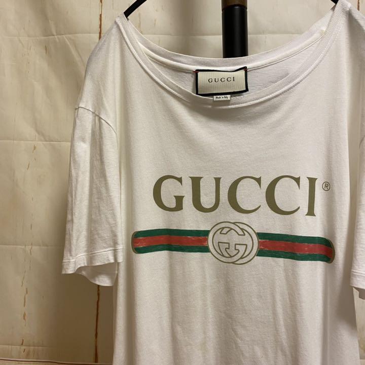 最終値下げGUCCI 刺繍半袖シャツ トップス Tシャツ/カットソー(半袖/袖