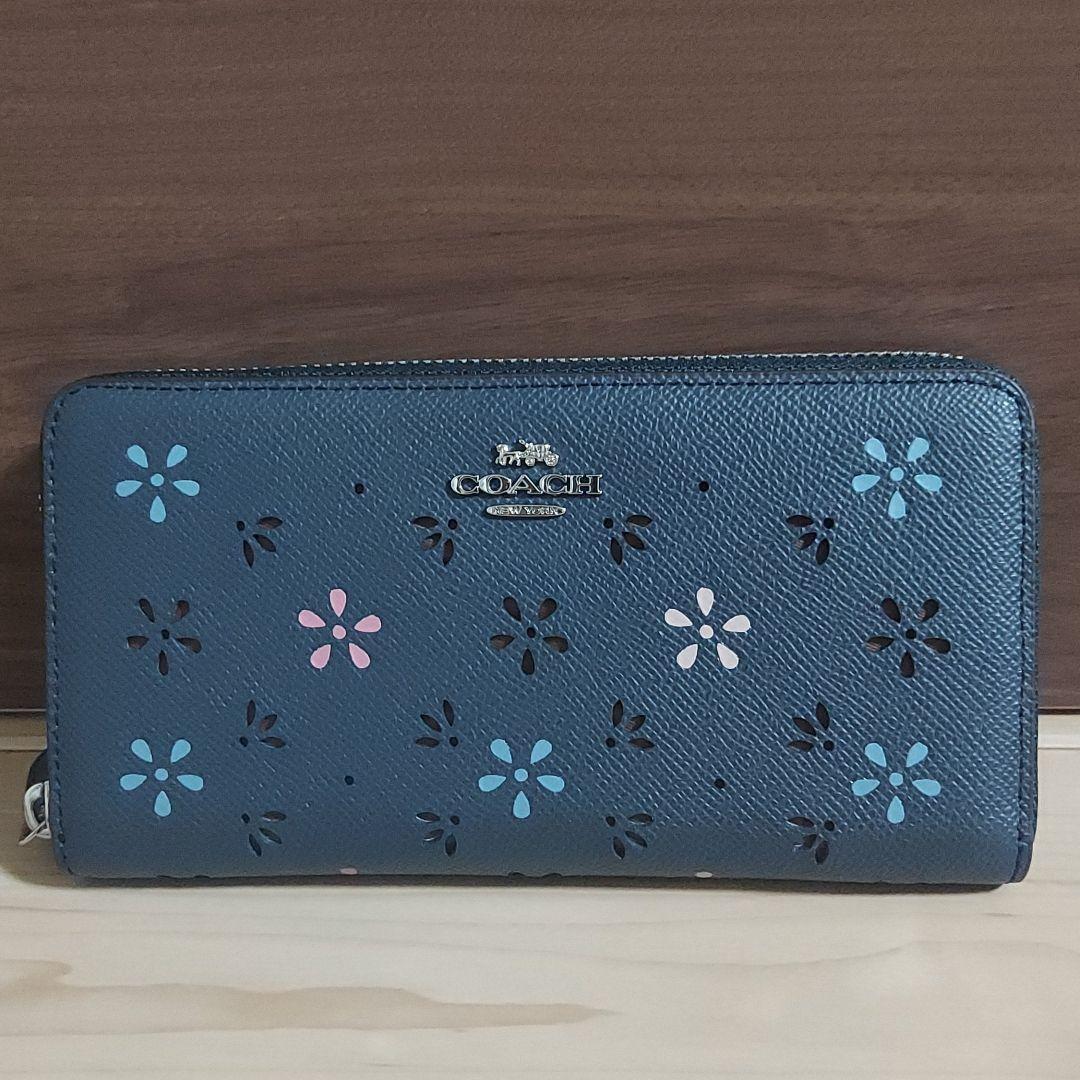 COACH 新品 スヌーピー ブルー 長財布 コーチ レディース 小物 青 財布