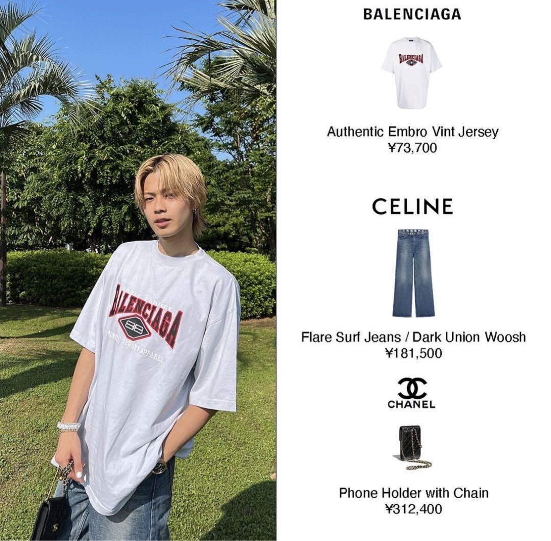 本物 BALENCIAGA Tシャツ Lサイズ コムドット やまと TWICE モモ