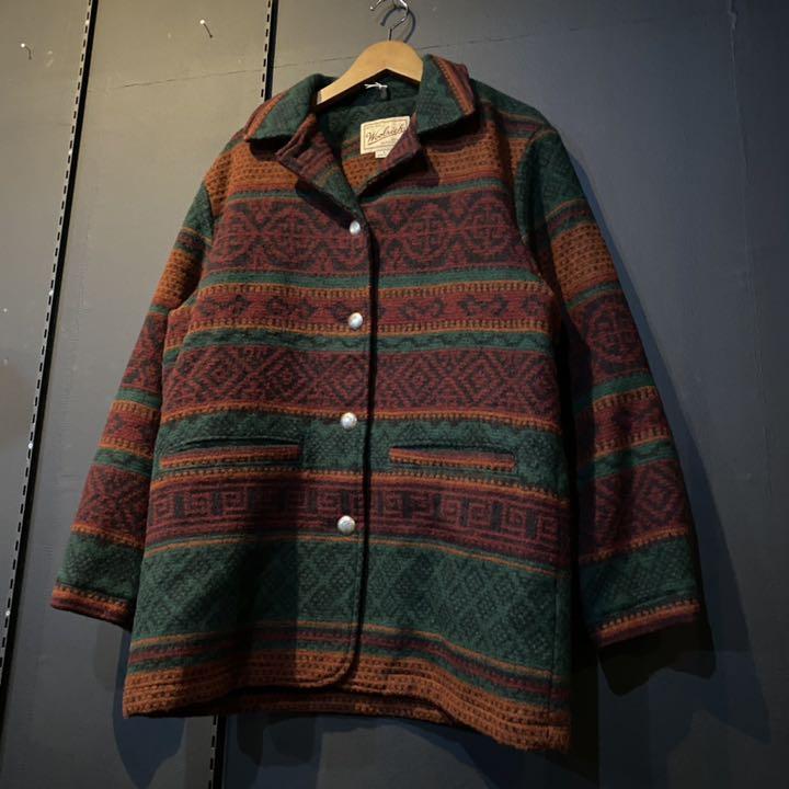 レア！ USA製ヴィンテージ【古着】☆WOOLRICH：ネイティブ柄