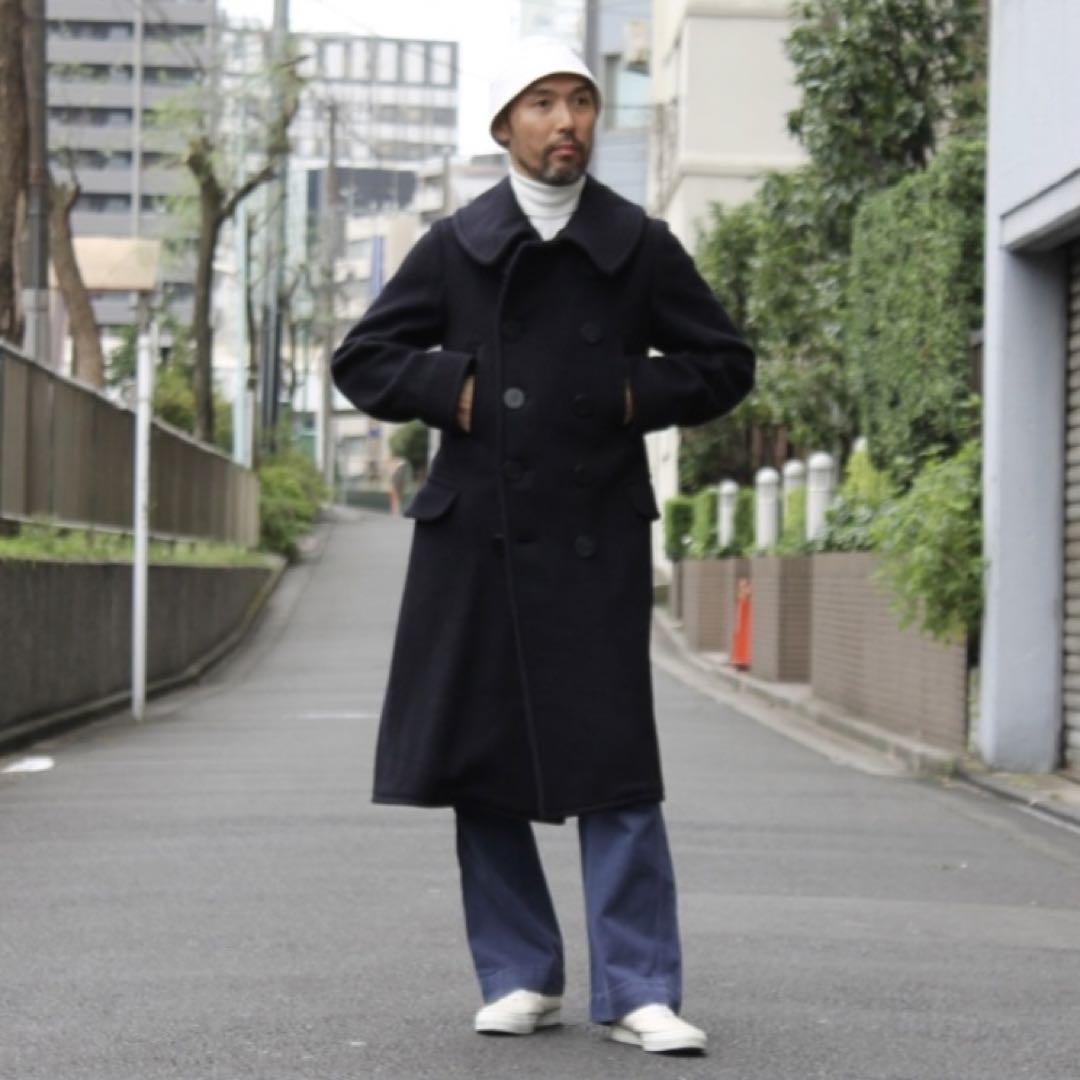 ANATOMICA US NAVY 10BTN LONG PEA COAT ジャケット/アウター