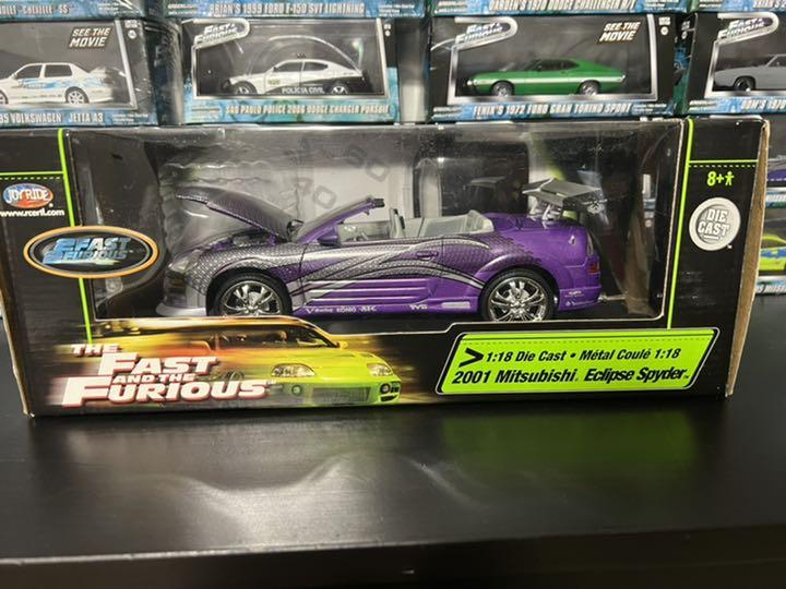 美品】FAST&FURIOUS Eclipce Spyder 1/18 おもちゃ ミニカー le